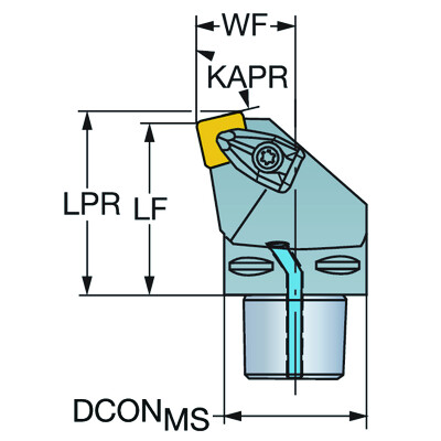 Sandvik Coromant C6-CSKNR-45065-12-4 T-Max, snij-unit voor draaien