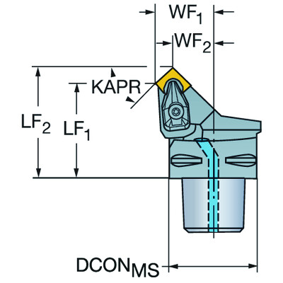 Sandvik Coromant C6-CSSNL-45056-12-4 T-Max, snij-unit voor draaien