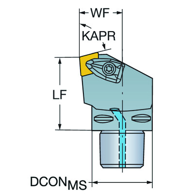 Sandvik Coromant C5-DCKNL-35060-12 T-Max P, snij-unit voor draaien