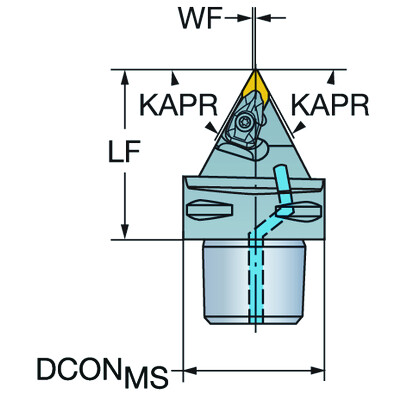 Sandvik Coromant C6-DDNNN-00065-15 T-Max P, snij-unit voor draaien