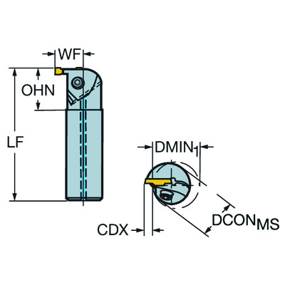 Sandvik Coromant LAG123G06-20B CoroCut 1-2, kotterbaar voor groefsteken