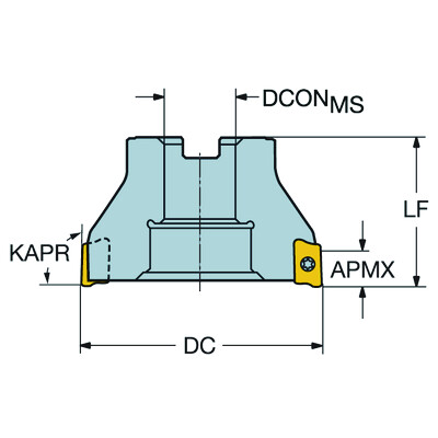 Sandvik Coromant RA390-203R63-18L CoroMill 390, frees voor het vierkant schouder frezen