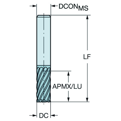 Sandvik Coromant R215.3E-14030-AC26H 1610CoroMill Plura, volhardmetalen vingerfrees voor nabewerken