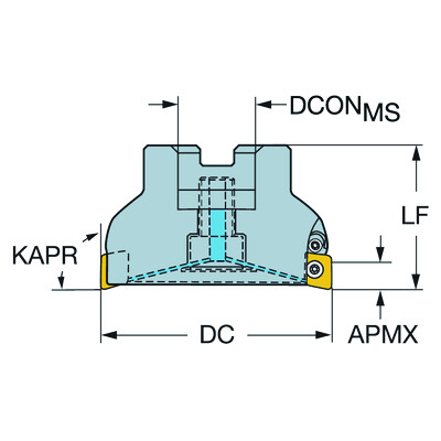 Sandvik Coromant RA590-152R38A-11MCoroMill Century, frees voor vlakfrezen