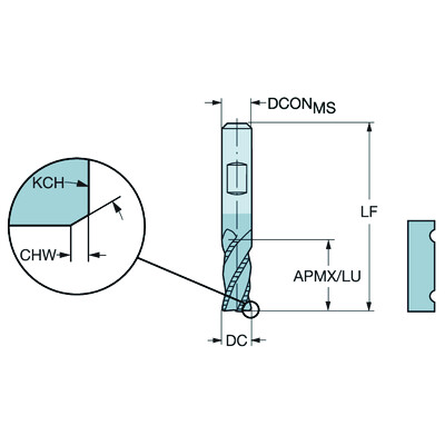 Sandvik Coromant R216.34-18030-BC32B 1620CoroMill Plura, volhardmetalen vingerfrees voor voorbewerken met spaanbreker