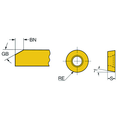 Sandvik Coromant RCMT 08 03 M0-SM S05FCoroTurn 107, wisselplaat voor draaien