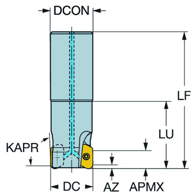 Sandvik Coromant RA790-025O25S2-16LCoroMill 790, hoekfrees