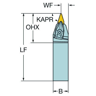 Sandvik Coromant DVVNN 3232P 16T-Max P, schachtgereedschap voor draaien