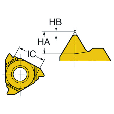 Sandvik Coromant L166.0L-11UN01-140 1020T-Max U-Lock, wisselplaat voor draadsnijden