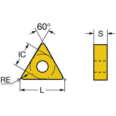 Sandvik Coromant TNGA160408S01525 6050T-Max P, wisselplaat voor draaien