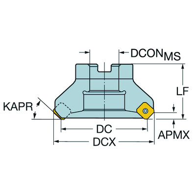 Sandvik Coromant R245-080Q32-18MCoroMill 245, frees voor vlakfrezen