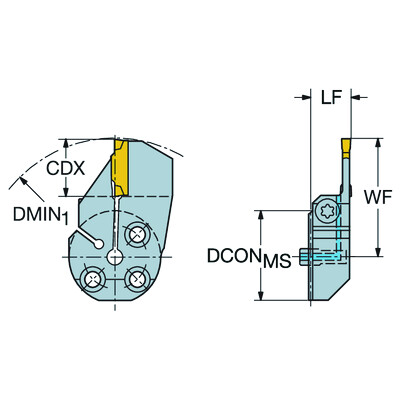 Sandvik Coromant 570-32R123F15BCoroCut 1-2, snijkop voor groefsteken