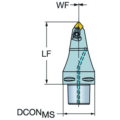 Sandvik Coromant C5-DCMNN-00105-12T-Max P, snij-unit voor draaien