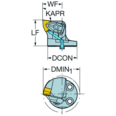 Sandvik Coromant 570-DWLNR-32-08-LET-Max P, kop voor draaien