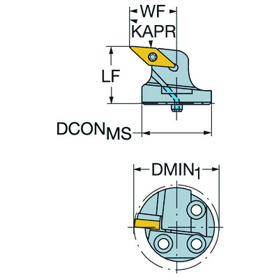 Sandvik Coromant 570-SVLBR-25-16-LFCoroTurn 107, snijkop voor draaien