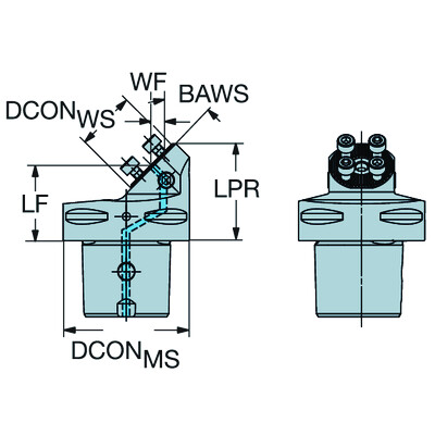 Sandvik Coromant C6-570-32-RX-045Coromant Capto naar CoroTurn SL adapter