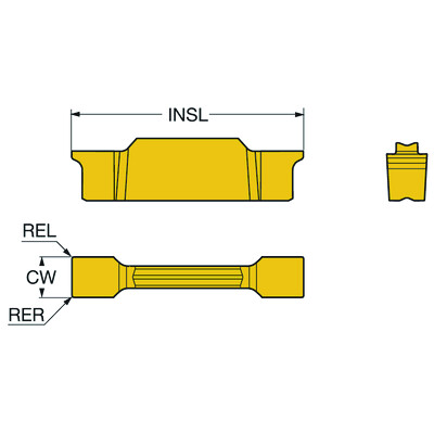 Sandvik Coromant N123J2-0620-0002-BG H13ACoroCut 1-2 hardmetalen blank
