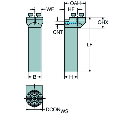 Sandvik Coromant 570-40NG-3232Adapter met rechthoekige schacht naar CoroTurn SL