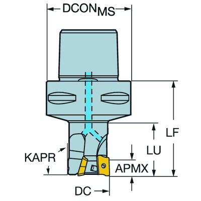 Sandvik Coromant R390-025C5-11M095CoroMill 390, frees voor het vierkant schouder frezen
