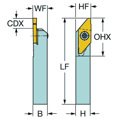 Sandvik Coromant SMALR 1010K 3CoroCut XS, schachtgereedschap voor afsteken en groefsteken
