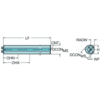 Sandvik Coromant A570-2C D28 13-40Cilindrische schacht naar CoroTurn SL adapter