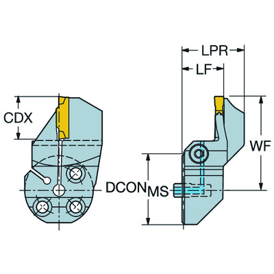 Sandvik Coromant 570-32L123F15B090BCoroCut 1-2, snijkop voor kopsteken