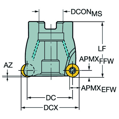 Sandvik Coromant RA300-063R19-16MCoroMill 300, frees voor profielfrezen