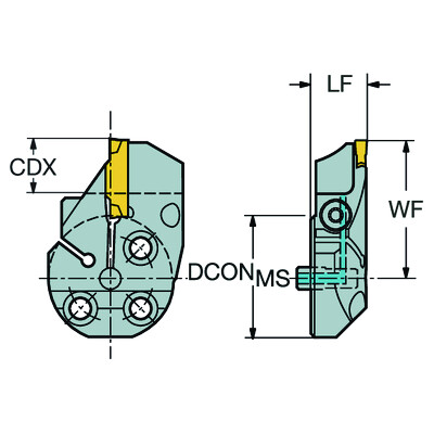 Sandvik Coromant 570-32R123F12B054ACoroCut 1-2, snijkop voor kopsteken