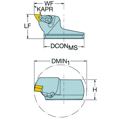 Sandvik Coromant 570-DDUNR-80-15T-Max P, kop voor draaien