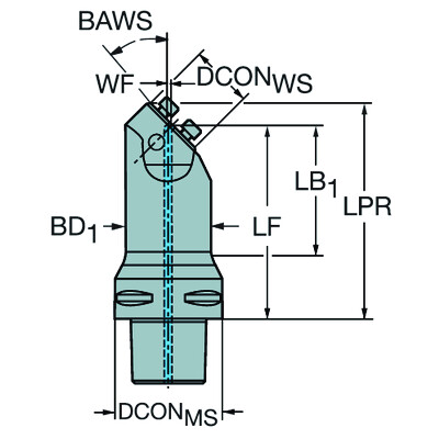 Sandvik Coromant C6-570-32-RX-045-L1Coromant Capto naar CoroTurn SL adapter