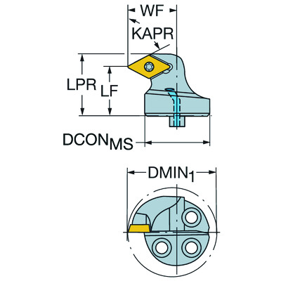 Sandvik Coromant 570-SDXCR-20-07-ECoroTurn 107, snijkop voor draaien