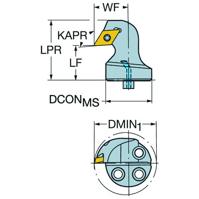 Sandvik Coromant 570-SDUCR-32-11XCoroTurn 107, snijkop voor trekkend kotteren