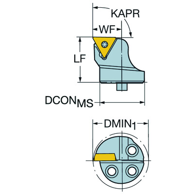 Sandvik Coromant 570-STFCL-40-16CoroTurn 107, snijkop voor draaien