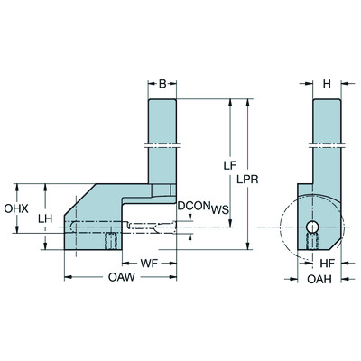 Sandvik Coromant CXS-1010-05LAdapter met rechthoekige schachtkoppeling naar CoroTurn XS