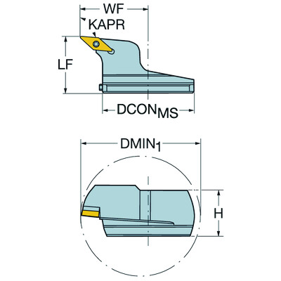 Sandvik Coromant 570-SVLBL-80-16CoroTurn 107, snijkop voor draaien
