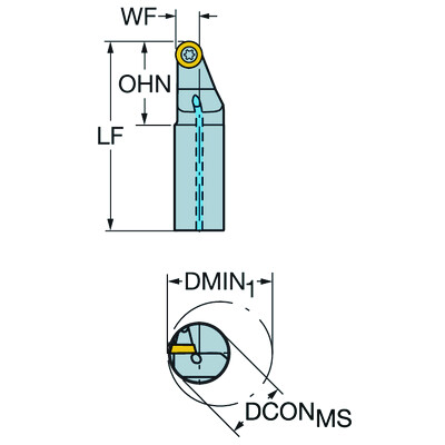 Sandvik Coromant A20M-SRXDL 10-RCoroTurn 107, boorbaar voor draaien