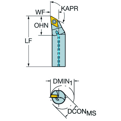 Sandvik Coromant A12M-SDXCL 3-RCoroTurn 107, boorbaar voor draaien