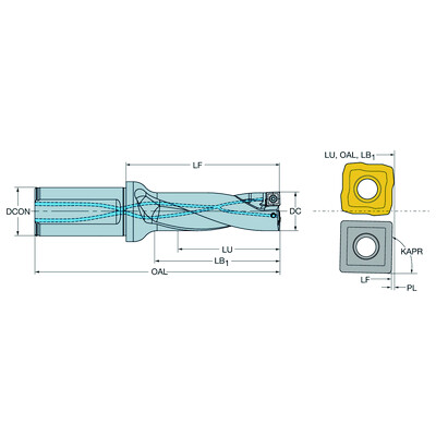Sandvik Coromant 880-D4100L40-04CoroDrill 880, wisselplaatboor