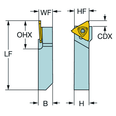 Sandvik Coromant QS-RF123T06-1010BCoroCut 3, QSschachtgereedschap voor afsteken en groefsteken