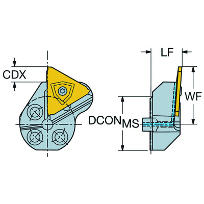 Sandvik Coromant 570-40R123U06BCoroCut 3, snijkop voor groefsteken