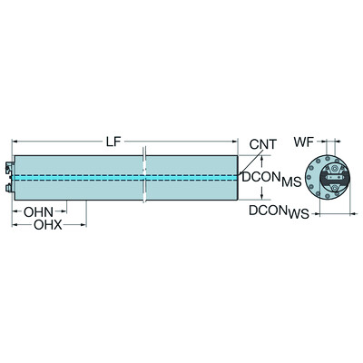 Sandvik Coromant 570-3C 150 2400RSilent Tools-adapter met cilindrische schachtkoppeling naar CoroTurn