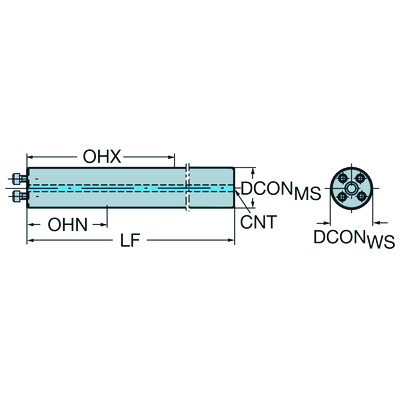 Sandvik Coromant 570-3C 25 380 CRSilent Toolsadaptor met cilindrische schachtkoppeling naar CoroTurn SL