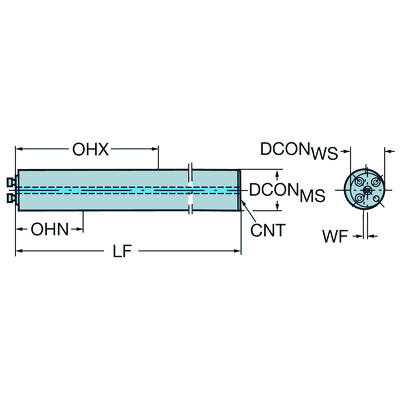 Sandvik Coromant 570-3C 50 861-40 CRCilindrische schacht naar CoroTurn SL gedempte adapter