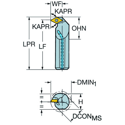 Sandvik Coromant A16R-SDXCR 07CoroTurn 107, boorbaar voor draaien