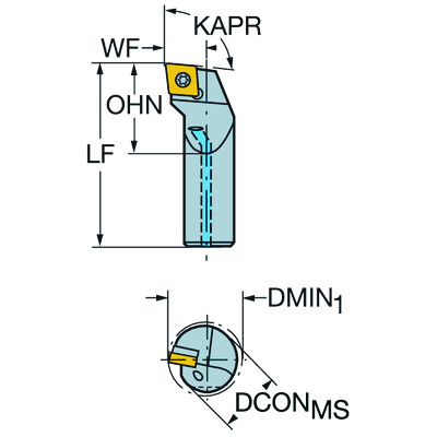 Sandvik Coromant A06M-SCLCR 2-RCoroTurn 107, boorbaar voor draaien