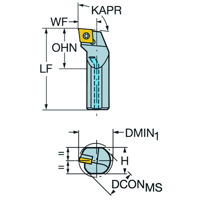 Sandvik Coromant A10R-SCLCL 2CoroTurn 107, boorbaar voor draaien