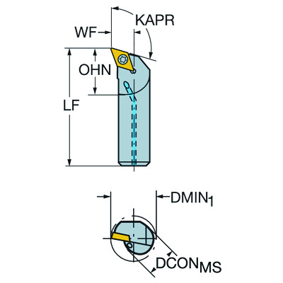 Sandvik Coromant A16R-SDQCL 07-RCoroTurn 107, boorbaar voor draaien