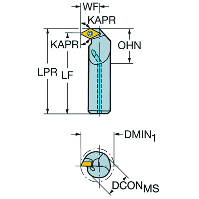 Sandvik Coromant A16R-SDXCL 07-RCoroTurn 107, boorbaar voor draaien