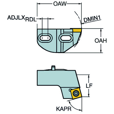 Sandvik Coromant 391.68B-6-08430S12BSlede voor DuoBore