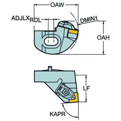 Sandvik Coromant 391.68D-7-12544S15BSlede voor DuoBore